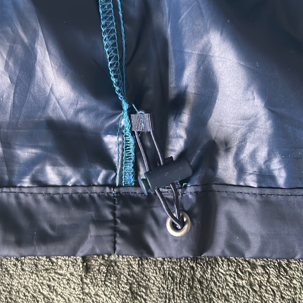 NWOT Columbia Men's Jacket Center Ridge Windbreaker Hooded Size XL Blue/Navy - Picture 10 of 13
